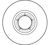 2x Disque de frein ventilé DF2785 TRW pour FORD TRANSIT Autobus/Autocar
