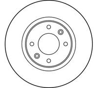 Disque de frein TRW DF2796 avant, ventilé, 1 pièce