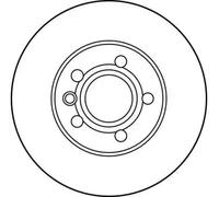 2x Disque de frein ventilé DF2809 TRW pour VW TRANSPORTER T4 Autobus/Autocar
