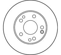 2x Disque de frein ventilé DF2814 TRW pour MERCEDES-BENZ 190