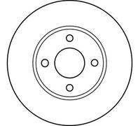 2x Disque de frein ventilé DF4019 TRW pour NISSAN ALMERA I Hatchback ALMERA I