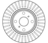 2x Disque de frein ventilé DF4058 TRW pour TOYOTA STARLET PASEO Coupé