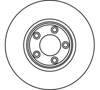 Disque de frein TRW DF4106 arrière, ventilé, 1 pièce