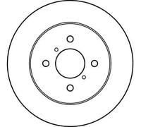 2x Disque de frein ventilé DF4155 TRW pour SUZUKI IGNIS I