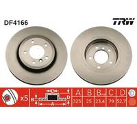 2x Disque de frein ventilé DF4166 TRW pour BMW 3 Touring 3 3 Coupé Z4 Roadster