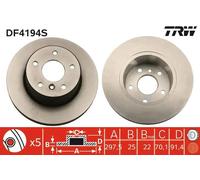 TRW DF4194S Disque de frein pour LAND ROVER