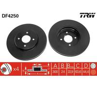 TRW DF4250 Disque de frein