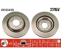 TRW Disque de frein LUC DF4343S – avant ventilé – 1 pièce