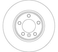 Disque de frein TRW DF4359 avant, ventilé, hautement carbonisé, 1 pièce