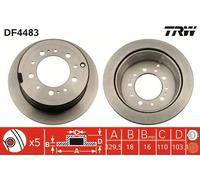 TRW Disque de frein DF4483 arrière ventilé – 1 pièce
