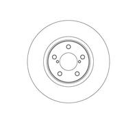 2x Disque de frein ventilé DF4639 TRW pour SUBARU