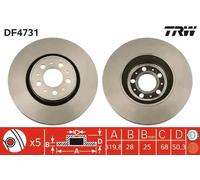 TRW DF4731 Jeu de Disques de Frein