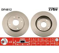 TRW Disque de frein DF4812 avant ventilé