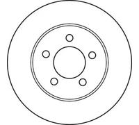 2x Disque de frein ventilé DF4885S TRW pour JEEP CHEROKEE