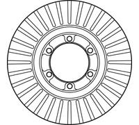 2x Disque de frein ventilé DF6022 TRW pour HYUNDAI GALLOPER II