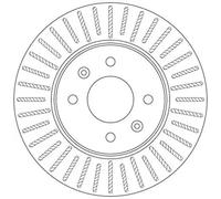 TRW Disque de frein DF6198 – avant ventilé – 1 pièce