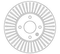 2x Disque de frein ventilé DF6254 TRW pour CHEVROLET AVEO A trois volumes