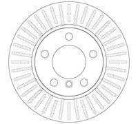 TRW Disque de frein DF6255 – avant ventilé – 1 pièce
