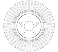2x Disque de frein ventilé DF6268 TRW pour TOYOTA AVENSIS A trois volumes VERSO