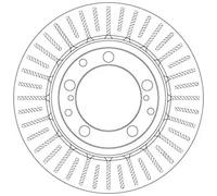 2x Disque de frein ventilé DF6336 TRW pour PORSCHE 911 944 Décapotable 968 944