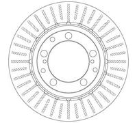 2x Disque de frein ventilé DF6336 TRW pour PORSCHE 911 Décapotable 911 944 968