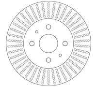 2x Disque de frein ventilé DF6407 TRW pour DAIHATSU SUBARU
