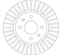 2x Disque de frein ventilé DF6431 TRW pour HYUNDAI i20 I