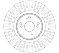 TRW DF6437 Disque de Frein Boîte, Set de 2