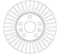 2x Disque de frein ventilé DF6448 TRW pour RENAULT MEGANE II Coupé-Cabriolet