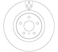 TRW Disque de frein DF6480 – avant ventilé – 1 pièce