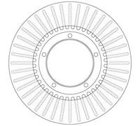 2x Disque de frein ventilé DF6486 TRW pour PORSCHE 911 911 Targa 911 Décapotable