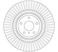 Disque de frein TRW DF6498S avant, ventilé, 1 pièce