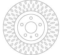 2x Disque de frein ventilé DF6522 TRW pour FIAT 500L