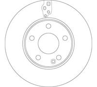 Disque de frein TRW DF6548 avant, ventilé, 1 pièce