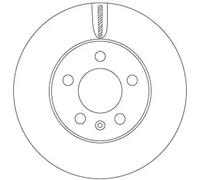 Disque de frein TRW DF6584 avant, ventilé, 1 pièce