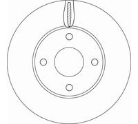 2x Disque de frein ventilé DF6593 TRW pour FORD FIESTA VII FIESTA VII Van