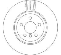 Disque de frein TRW DF6610S arrière, ventilé, à haute teneur en carbone, 1 pièce