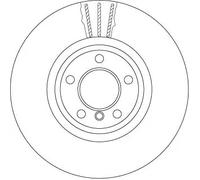 TRW Disque de frein DF6615S - Avant ventilé, haute teneur en carbone - 1 pièce