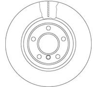 Disque de frein TRW DF6616S avant, ventilé, à haute teneur en carbone, 1 pièce