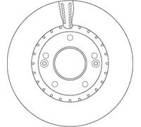 2x Disque de frein ventilé DF6628 TRW pour KIA HYUNDAI