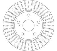 2x Disque de frein ventilé DF6679 TRW pour TOYOTA COROLLA A trois volumes AURIS