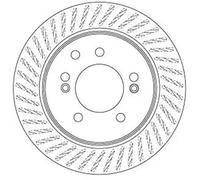 2x Disque de frein ventilé DF6710 TRW pour SSANGYONG RODIUS I RODIUS II