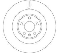 2x Disque de frein ventilé DF6750S TRW pour AUDI VW
