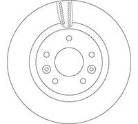 2x Disque de frein ventilé DF6786 TRW pour NISSAN RENAULT