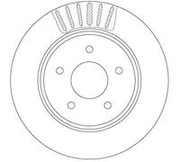 2x Disque de frein ventilé DF6789 TRW pour NISSAN RENAULT