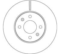 2x Disque de frein ventilé DF6794 TRW pour HYUNDAI KIA