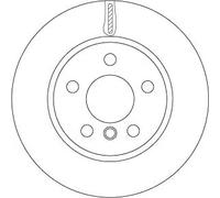TRW Disque de frein DF6799 – avant, ventilé – 1 pièce