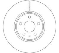 TRW Disque de frein DF6811 – avant ventilé – 1 pièce