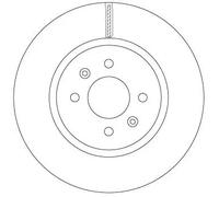 2x Disque de frein ventilé DF6842 TRW pour HYUNDAI KIA