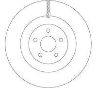 2x Disque de frein ventilé DF6871 TRW pour FORD FOCUS III